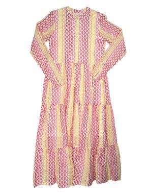 Maria de la Orden Embroidered Eyelet Maxi Dress